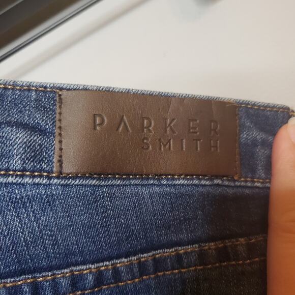 PARKER SMITH FRAYED HEM BOMBSHELL SKINNY JEANS DARK WASH WOMEN'S SIZE 29 - Picture 11 of 16